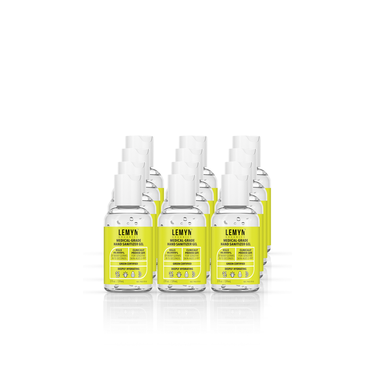 Lemyn Organics 2 oz disc top hand sanitizer, pack of 12